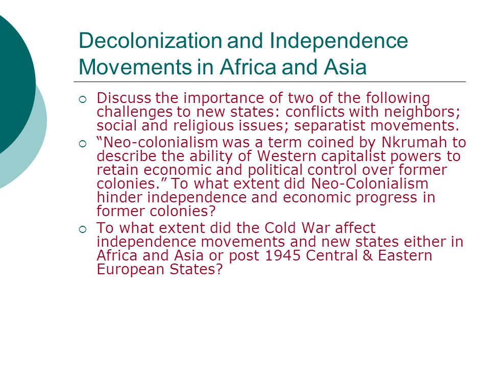 INDEPENDENCE AND DECOLONIZATION, MIDDLE EAST